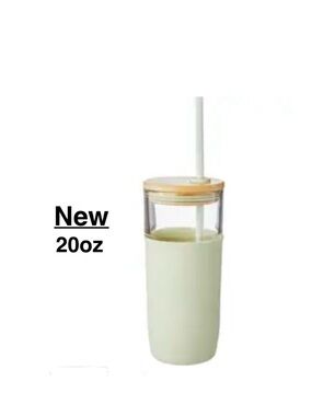 New LIFE AT HOME Glass To Go Tumbler - Sage never used ⭐️⭐️⭐️⭐️